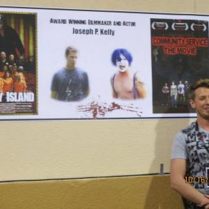 Joseph Kelly at Fright Night 2015 taking in 2nd for Bloody Island best horror comedy feature film out of 1200 films