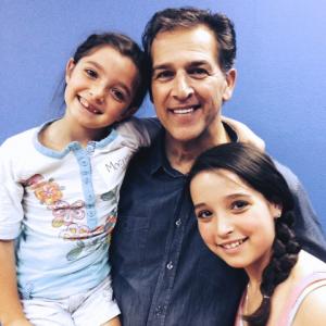 Morgan and her sister Hannah Rae after their acting class with their teacher John DAquino