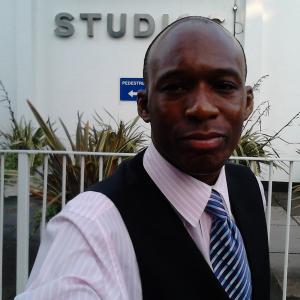 David Olawale Ayinde on the set of the TV Comedy Show NOT GOING OUT at Teddington Studios, UK
