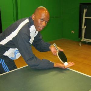 David Olawale Actor, promoting Table Tennis at a club in London, UK