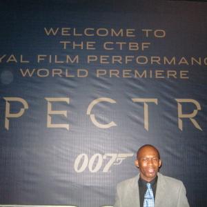 David Olawale Ayinde at Premiere of James Bond Film Spectre Royal Albert Hall London October 2015