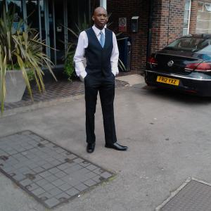 David Olawale Ayinde Actor On Set at Teddington Film Studios LondonUK