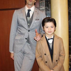 Adrien Brody with Jozef Waite in Beijing China for the Dragon Blade premiere