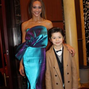 Sharni Vinson with Jozef Waite in Beijing, China for the Dragon Blade premiere.