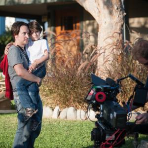Zachary Rifkin with Eric Reeve on the set of Mighty Benjamin Little