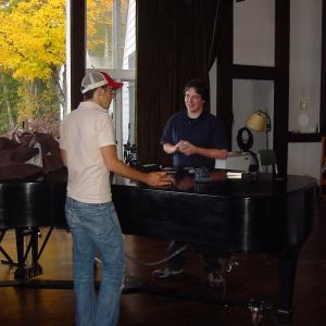 Jonathan Real and Jason Mraz at the Allaire Studios in Woodstock, NY
