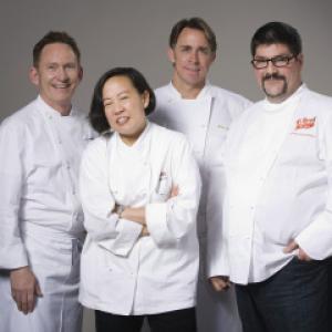 Still of John Besh, Mark Peel, Douglas Rodriguez and Anita Lo in Top Chef Masters (2009)