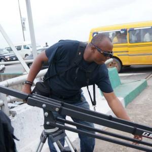 Stanlee Ohikhuare on Location Shooting on the 3rd Mainland Bridge in Lagos - Nigeria.