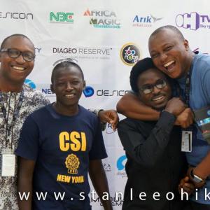 Stanlee Ohikhuare and friends at AFRIFF  African International Film Festival