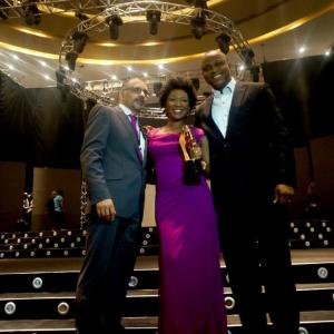 Carl Raccah, Ashionye Raccah and Stanlee Ohikhuare at the 2014 AMVCA