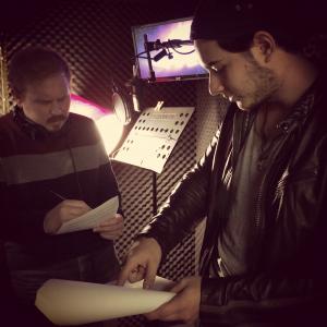 Director Alex Kahuam directing Actor John Paul to record VO for the feature film So you want to be a gangster?