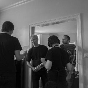 On the set of The Apartment, with Rod, christopher, Trond and Tommy