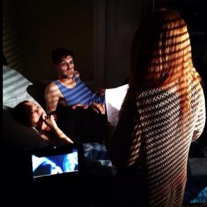 Directing Shawn Parsons and Emily Locke in the short film Distance