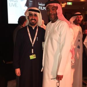 Abdullah AlWazzan and Lee Daniels at the 11th Dubai film Festival
