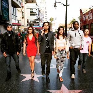 Cesar Hernandez and the cast of The Beautiful Struggle