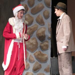 Caleb performing as Scraggly Santa in Yes, Virginia