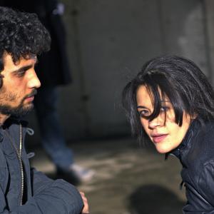 Seda Egridere on the set of Alina, The Turkish Assassin.
