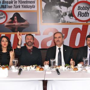 Seda Egridere and Bobby Roth talk about their film at a press conference for Alina The Turkish Assassin