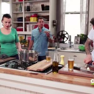 Still of Debi Mazar Bobby Deen and Gabriele Corcos in Not My Mamas Meals 2012