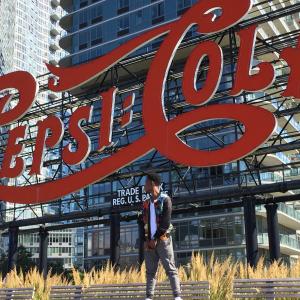 Javon Jones at Pepsi-Cola Sign