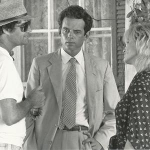 Dir Bruce Beresford Jessica Lange and David Carpenter on the set of Crimes of the Heart