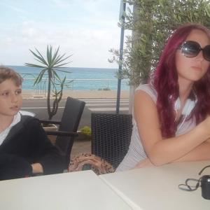 ACTRESS - YULIA MALIAUKA AND HER BROTHER - CLYDE JR MALIAUKA DURING OFF TIME AT CANNES FILM FESTIVAL 2013) FRANCE