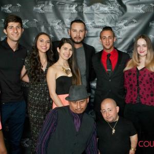 Brittany Enos and some of the cast of Atelophobia on the red carpet for the grand opening of the Atelophobia Room at the Cluntdown Live Escape Games in Las Vegas