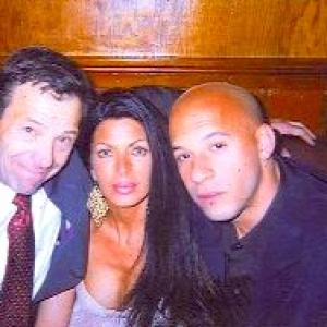 Bob DeBrino and cousin Trish  Vin Diesel at Find Me Guilty Premiere in New York City