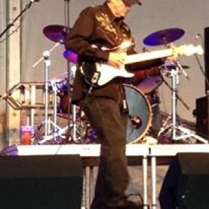 Pat Mason on guitar with Bayou Boogie at the Louisiana State Fair 2012