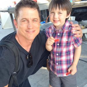 Aidan with the writer of the adapted screenplay for American Sniper, Jason Dean Hall.