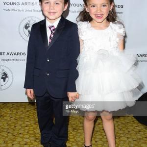 Aidan and his twin sister actress and model Madeleine McGraw at the Young Artist Awards