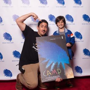 Dan Zelikman with one of his stars at the premier of Camp at the Tarrytown Music Hall in New York.
