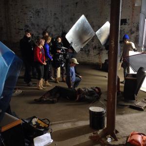 On set as Everett in Imaginapped a Columbia University thesis film