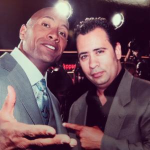 The man him self the Rock and I at the furious 7 trailor awards