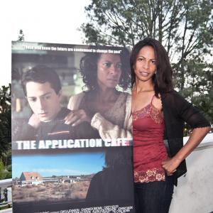 Gayla Johnson StarLead Actor of The Application CAfe a Film by writerDirectorComposer CYRIL MORIN Picture taken at the Screening of the Film