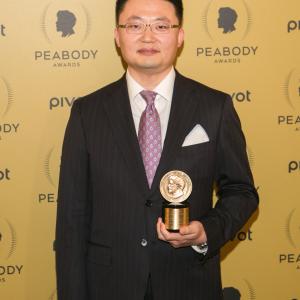 Director Leon Lee poses with his award at The 74th Annual Peabody Awards Ceremony at Cipriani Wall Street in New York City.