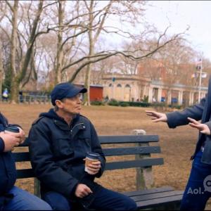 Gino Orlando Steve Buscemi and Travis Eilerson in Park Bench with Steve Buscemi