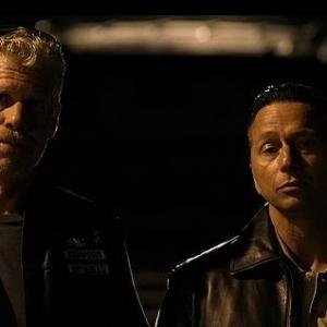 Still of Ron Perlman and Jeff Wincott as Jimmy Cacuzza in Season 1 of Sons Of Anarchy