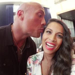 Still of Dwayne Johnson and Lilly Singh in A Trip to Unicorn Island 2016