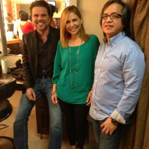 On the dressing room before the premiere of La Ventanita, with Pengbian Sang and Alina Abreu