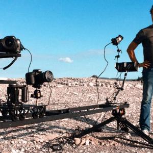 Guille Mueses shooting a time lapse sequence during the production of La Gunguna