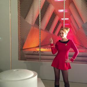 Cat Roberts as Lt. Palmer in Star Trek Continues - Behind the scenes in episode 6
