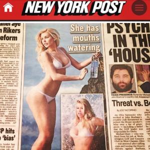 Playboy Playmate of the Year 2014 Kennedy Summers in the New York Post