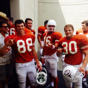 On the set of My AllAmerican getting ready to run out of the tunnel!