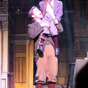Claire as Tiny Tim with Robby Vance as Bob Cratchett in A Christmas Carol  The Musical  2010  San Pedro Playhouse San Antonio TX