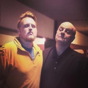 Element Michael Ironside and I on the set of Element.
