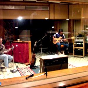 Nashville Studio Recording  Bobby welectric guitar on left