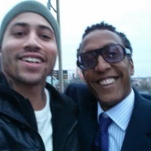 With Andre Royo on the set of Lila and Eve