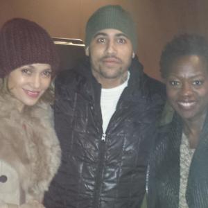 With Jennifer Lopez and Viola Davis on set of Lila and Eve premiering next month at Sundance