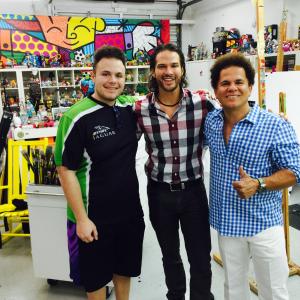 Evan_Charles_with_Romero_Britto_and_his_son_Brendan